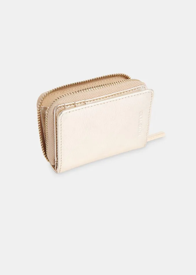 Women Wallets and Cardholders Whistles Gold Koa Compact Purse