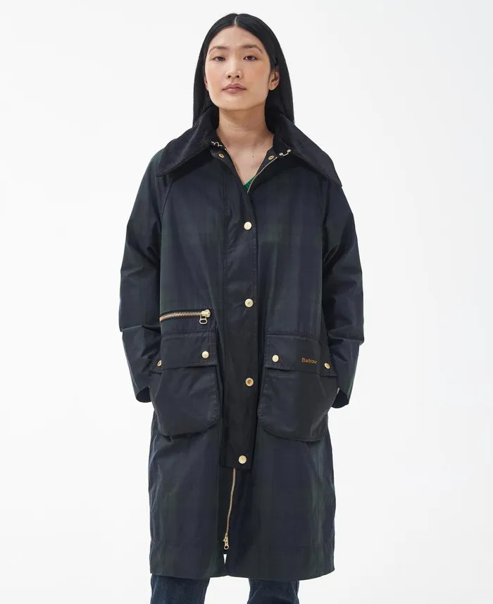 Women Waxed Jackets Barbour Printed Townfield Wax Jacket Classic Blacksage Tartan Women Waxed Jackets Barbour Printed Townfield Wax Jacket Classic Blacksage Tartan