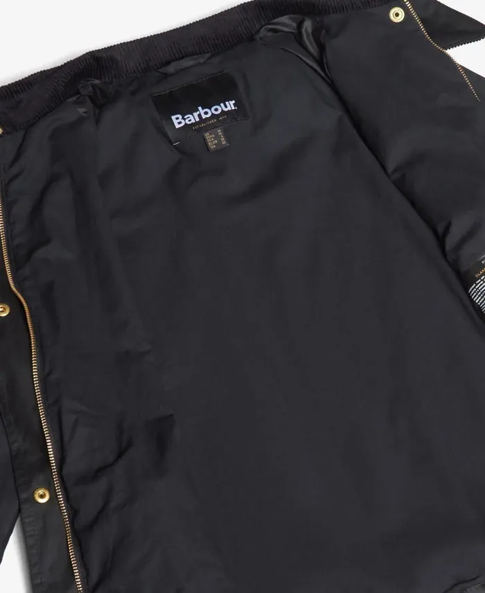 Women Waxed Jackets Barbour Printed Townfield Wax Jacket Classic Blacksage Tartan