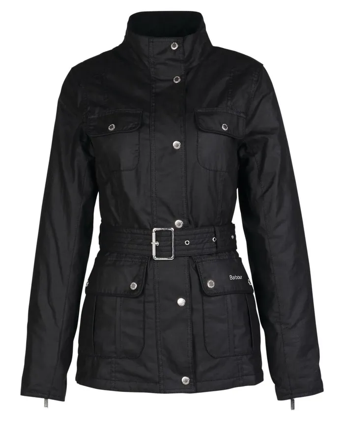 Women Waxed Jackets Barbour Winter Belted Utility Wax Jacket Classic Blackrose Garden Floral Women Waxed Jackets Barbour Winter Belted Utility Wax Jacket Classic Blackrose Garden Floral