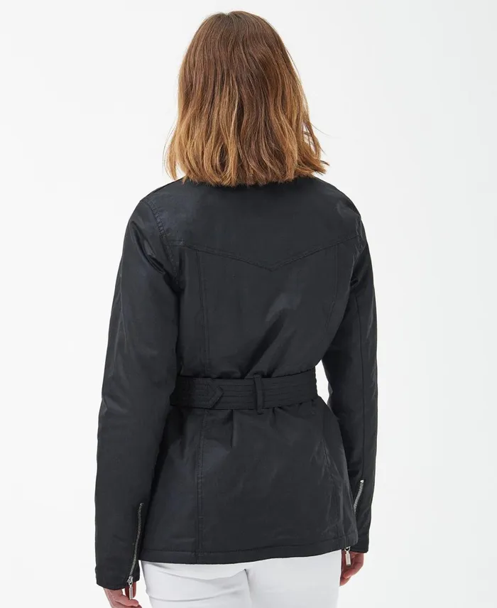 Women Waxed Jackets Barbour Winter Belted Utility Wax Jacket Classic Blackrose Garden Floral Women Waxed Jackets Barbour Winter Belted Utility Wax Jacket Classic Blackrose Garden Floral