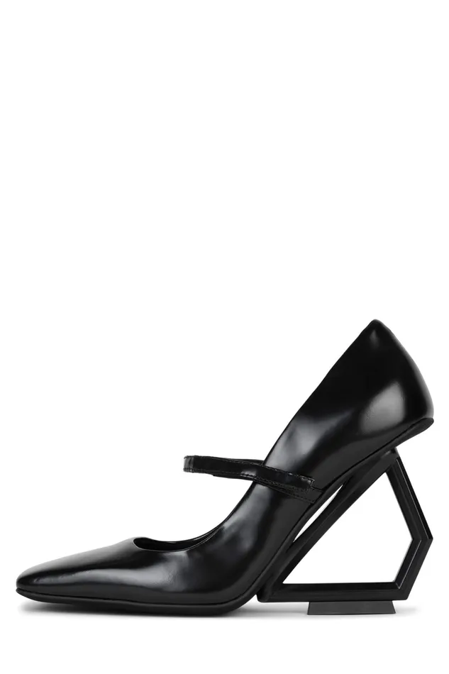 Women Wedge Jeffrey Campbell GIZA Black Box Black