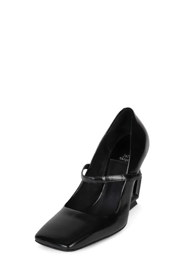 Women Wedge Jeffrey Campbell GIZA Black Box Black