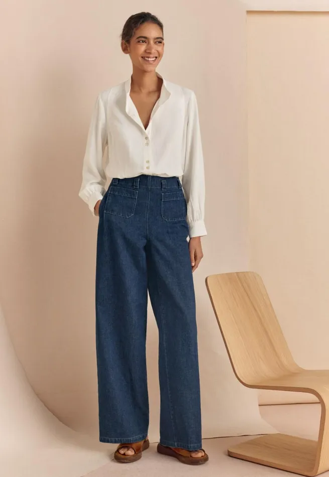 Women Wideleg Trousers Poetry Fashion Trousers and Shorts