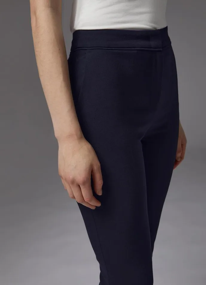 Women Wiley Navy Recycled Crepe SlimCut Trousers Navy LKBennett Trousers