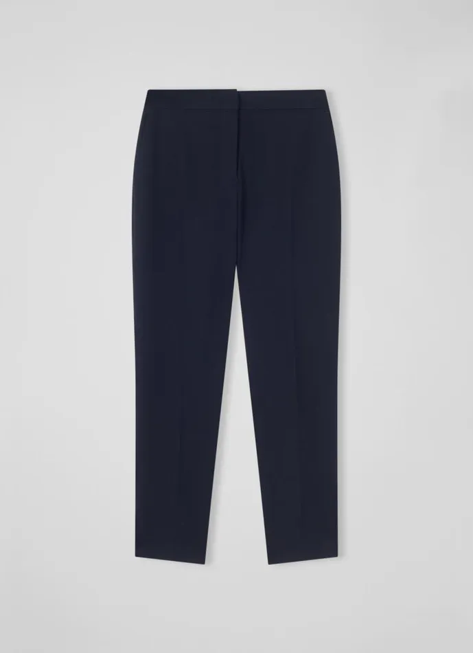 Women Wiley Navy Recycled Crepe SlimCut Trousers Navy LKBennett Trousers