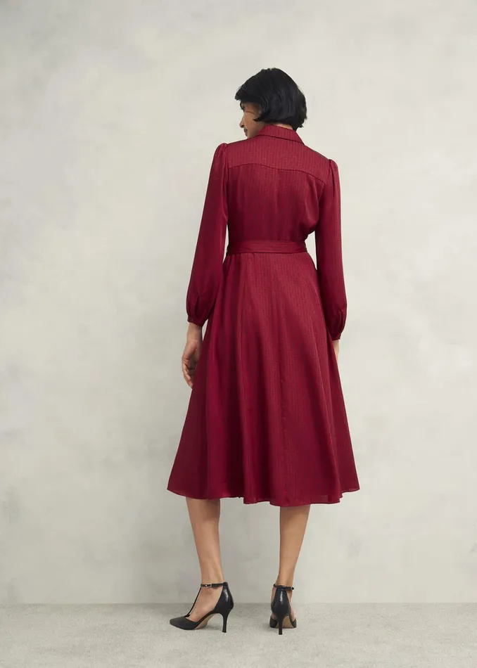 Women Yvonne Shirt Dress Red Multi Hobbs Dresses and Jumpsuits