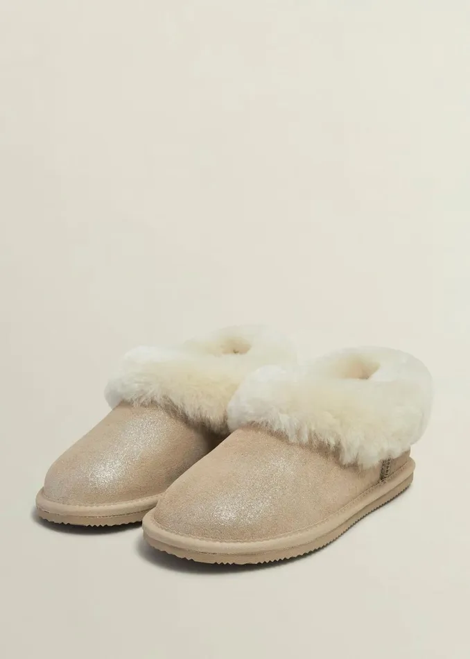 Women Zora Slippers Pale Gold Hobbs Flats