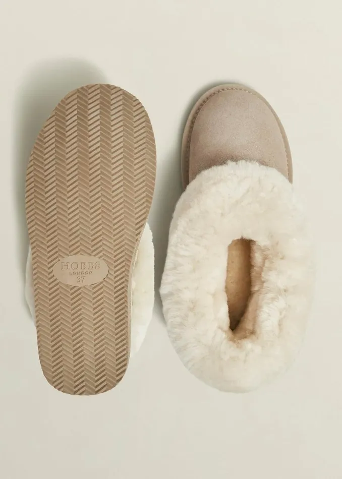 Women Zora Slippers Pale Gold Hobbs Flats