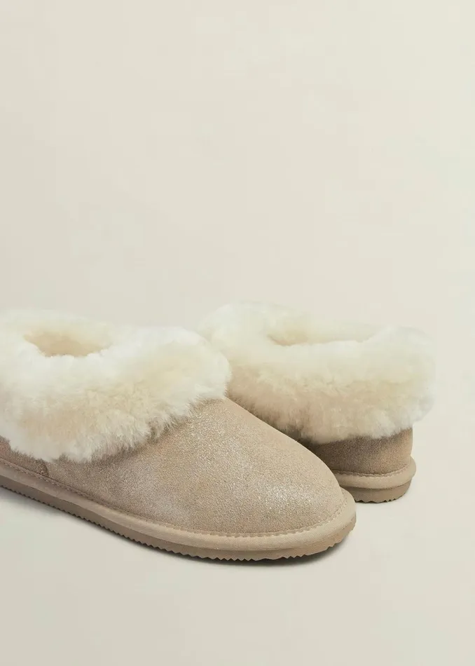 Women Zora Slippers Pale Gold Hobbs Flats