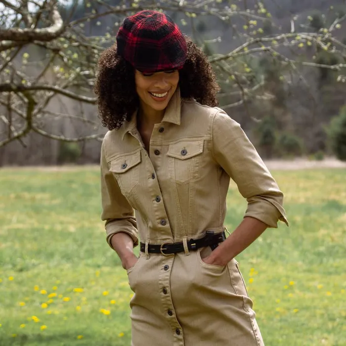 Workwear Inspired Shirt Dress Tan Women Stetson Mini