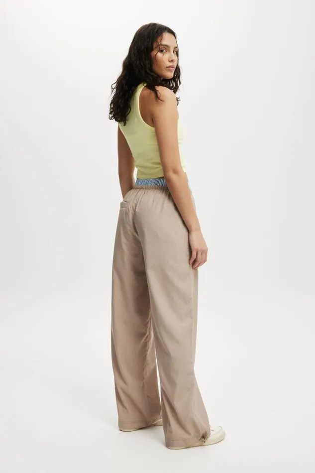 Woven Active Tie Up Pant White Pepper Women Cotton On Pants