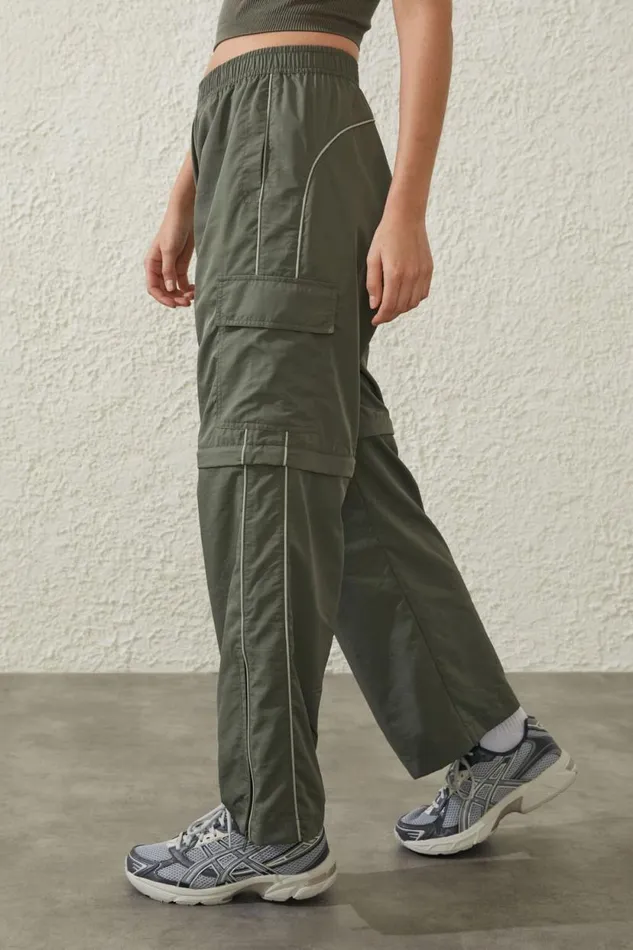 Woven Zip Off Cargo Pant Sweet Green Women Cotton On Pants