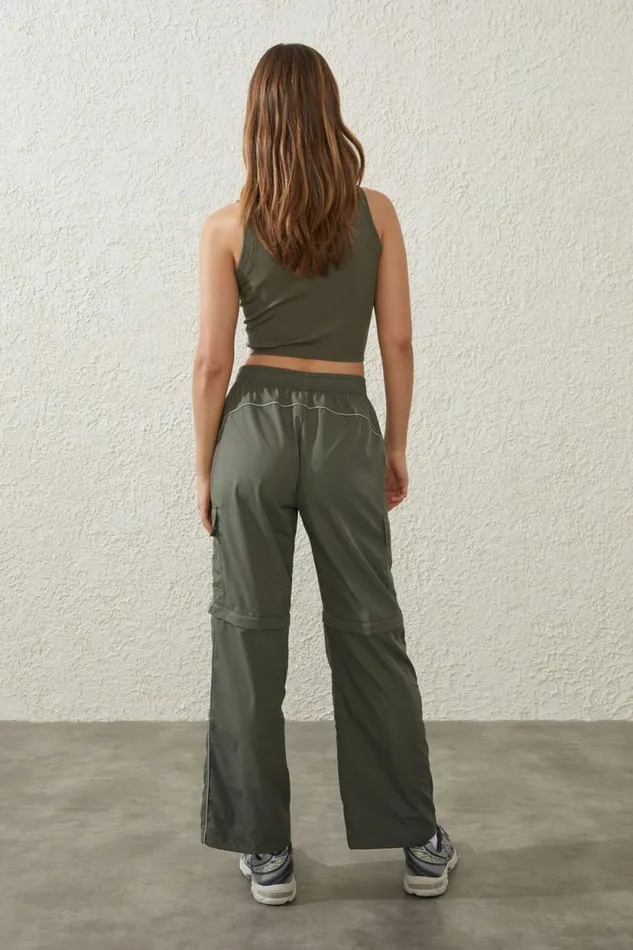 Woven Zip Off Cargo Pant Sweet Green Women Cotton On Pants