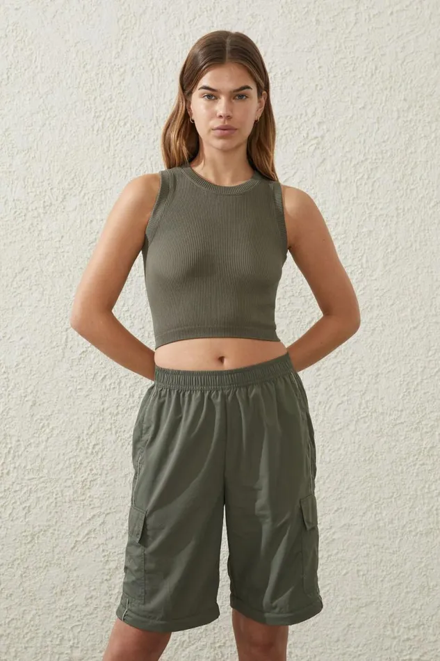 Woven Zip Off Cargo Pant Sweet Green Women Cotton On Pants